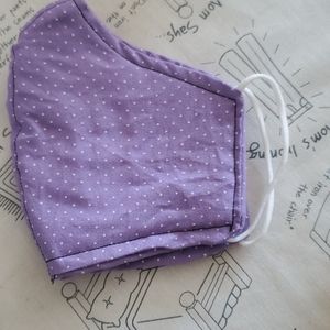 Purple polkadot facemask